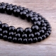 Lots de perles en pierre naturelle d onyx agathe noire percées fourniture créative pour bijoux bracelets  8mm lithothérapie