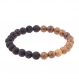 Bracelet en pierre naturelle de lave et bois de santal 8mm bracelet de lithothérapie bracelets en pierre naturelle perles