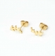 1 paire de puces doré au choix plusieurs modèles boucles d'oreilles acier inoxydable hypoallergénique