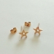 1 paire de puces doré au choix plusieurs modèles boucles d'oreilles acier inoxydable hypoallergénique
