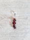 Pendentif en perles irrégulières pépites de grenat rouge naturel