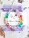 Bracelet de perles multicolore avec charms et breloque nœud