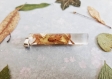 Pendentif résine et feuilles avec incrustation de feuilles d'or