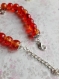 Bracelet de perles rondes rouge et jaune avec charms et breloque