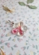 Collier fleur en résine avec incrustation de fleur naturelle rose