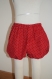 Bloomer fille velours rouge a pois blanc