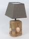 Lampe de chevet en bois flotté