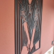Décoration murale noire ou blanche silhouette féminine 2