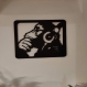 Décoration murale noire singe avec écouteur