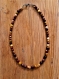 Collier 43 cm perles de jaspe mokaïte naturelle