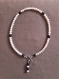 Collier 45 cm + pendentif 3 cm perles naturelles d'eau douce