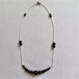 Collier perles naturelles d'obsidienne