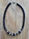Collier perles naturelles lapis lazuli entretoises argent tib
