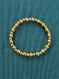 Bracelet 18 cm perles hématites naturelles dorées