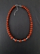 Collier 46 cm + 5 perles naturelles de jaspe rouge