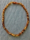 Collier en perles d'ambre véritable de la baltique 38 cm fermoir ambre