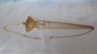 Headband éventail chaines bronze ornée de perles de verre