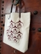 Cabas ottoman grenat - sac cabas-cabas design -toile de coton fait main - handmade bag - boho ottoman -christmas gift-cabas course-fait main
