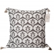 Housse de coussin ottoman style ikat blanc / gris - 50 x 50-coussin décoratif pour cadeau-couverture d’oreiller-coussin décoration cocooning