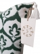 Housse de coussin ottoman style ikat blanc / jade - 50 x 50-coussin décoratif pour cadeau-couverture d’oreiller-coussin décoration cocooning
