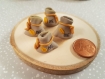 Miniature crèche de noël - sacs provisions - olives - farine - blé