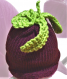 Bonnet mixte nouveau né, forme prune (fruit), tricot fait main en laine 9,45 euros @ jarakymini
