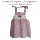 Robe bébé fille collection printemps-été 2023 , robe fait main tissu liberty rose fleuri @ jarakymini