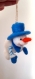 Mister snow bonhomme de neige figurine décorative 10 cm feutrée à la main pièce unique