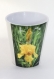 Cache-pot en céramique : motif iris des jardins jaune 