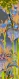 Longue écharpe en mousseline de soie - motif stylisé iris des marais
