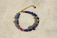 Bracelet de cheville tendance peace and love multicolore