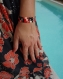 Bracelet miyuki tila rouge noir beige nautilus