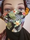 Masque 3d tissu lavable afnor - coton 100, adulte masque super confort oreilles + respiration aisée