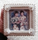 Petit cadre de style shabby chic avec photo de femmes asiatiques en kimono