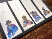 Lot of 4 marque-pages de femmes péruviennes (peintures aquarelles)