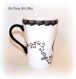 Mug tasse chat porcelaine,tasse céramique chat peinte main,fait main artisanale