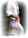 Besace illustréé originale velours,sac pochette femme tissus,réalisé à la main