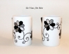 Mug tasse illustrés porcelaine,fait main,duo tasse céramique peinte main,artisanale