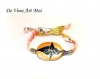 Bracelet coloré boho bohème,fait main,bracelet libert tissus ajustable,bracelet céramiqueartisanal