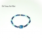 Bracelet lapis lazuli turquoise,bracelet perles pierres gemmes,argent plaqué or 24k