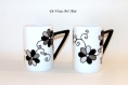 Mug tasse illustrés porcelaine,fait main,duo tasse céramique peinte main,artisanale