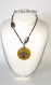 Collier pendentif coloré bohème,collier sautoir céramique ajustable,artisanal fait main