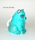 Cadeau thème chat,figure chat céramique porcelaine,chat peint main artisanal
