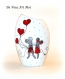Vase porcelaine céramique illustré,fait main,vase moderne design,couple de souris,vase cadeau amoureux,peint main artisanal