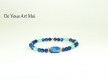 Bracelet lapis lazuli turquoise,bracelet perles pierres gemmes,argent plaqué or 24k