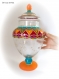 Bonbonnière verre colorée peint main grand bocal biscuit dragées bonbons fait main artisanal