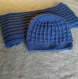 Snood et bonnet bleu