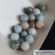 Perle - amazonite - 40 perles 8mm