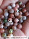 Perle - jaspe fleur de cerisier - 40 perles 6mm