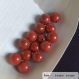 Perle - jaspe rouge - 10 perles 8mm